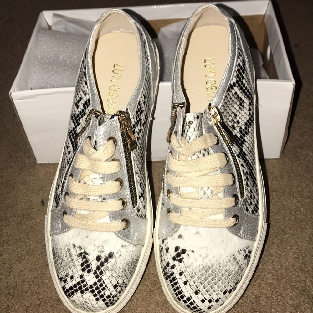 Brand new slip on snake skin sneakers